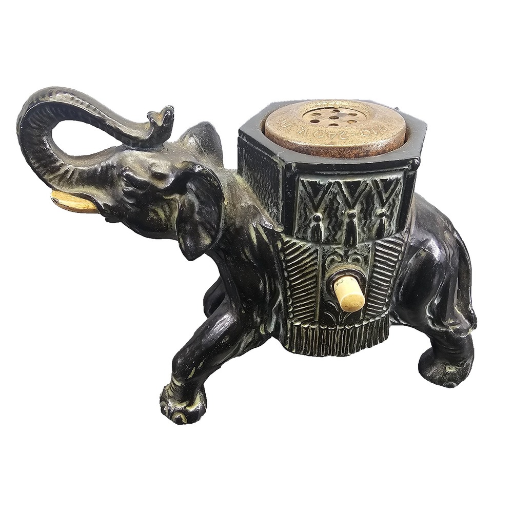 Absolute Rare 1920s Antique Bronze Art Deco Electric Elephant Table Lighter